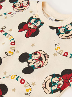 Bisiklet Yaka Minnie Mouse Bask?l? K?z Bebek Sweatshirt - Waikiki фото 3