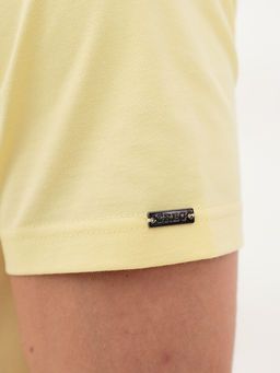 Джемпер мужской с воротником поло короткий рукав GREG G144-PO1246T-SA0048 (лимон)