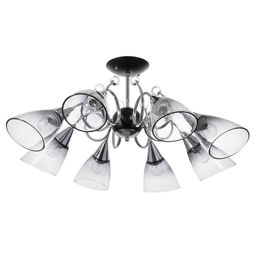 Светильник потолочный BayerLux «Марианна», люстра 8хЕ27, 40 Вт, чёрный, 77×77×33 см