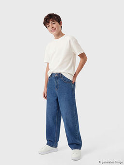 Loose Fit Erkek ?ocuk Jean Pantolon