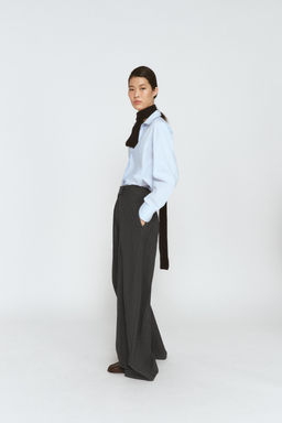 ZW COLLECTION WIDE-LEG TROUSERS WITH DARTS