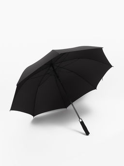 Зонт - трость полуавтоматический «Однотон», эпонж, 8 спиц, R=60/70 см, d=120 см, чёрный