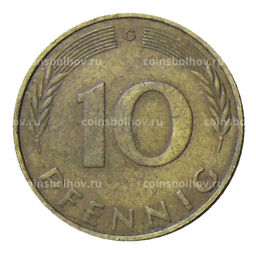 Монета 10 пфеннигов 1974 года G Германия