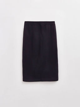 CONTE Юбка прямого кроя из футера с разрезом LU 2592 black - Conte elegant фото 5