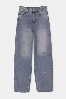 Limited Edition Mavi DOKUMLU Tas Detayl? Yuksek Bel Baggy Jeans TWOSS26JE00243 - Trendyolmilla фото 6