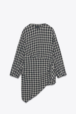 CHECK SHIRT WITH MULTIPOSITIONAL SCARF ZW COLLECTION - Zara фото 10