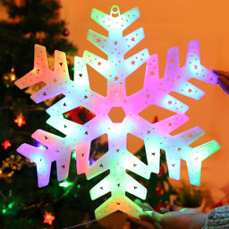 Ночник светильник светодиодный Снежинка 40х38 см