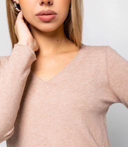 Пуловер #КТ7332, бежевый