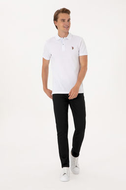 Erkek Slim Fit Polo Yaka Beyaz Basic Tirt - U.s. polo assn фото 4