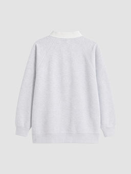Polo Yaka Oversize Kad?n Sweatshirt Tunik - Waikiki фото 3
