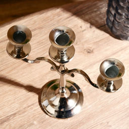 Подсвечник «Власть», на 3 свечи, 9×22×26 см, алюминий