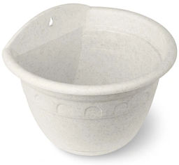 Цена за 3 шт. Кашпо настенное пластиковое 0,95л d-16см "Колывань" мраморный С111М