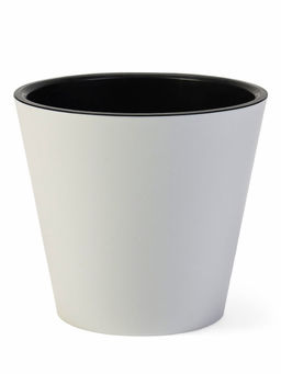 Кашпо для цветов с дренажной вставкой Rosemary, 4 л, d=20 см, пластиковое, белое