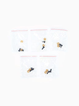 Цена за 7 шт. Глаза винтовые с заглушками, 10 шт., чёрные, 0.8 см