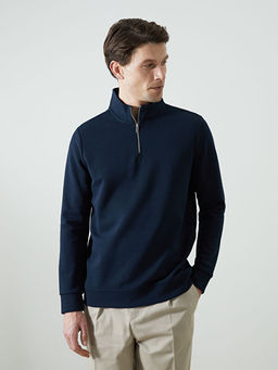 Dik Yaka Erkek Sweatshirt