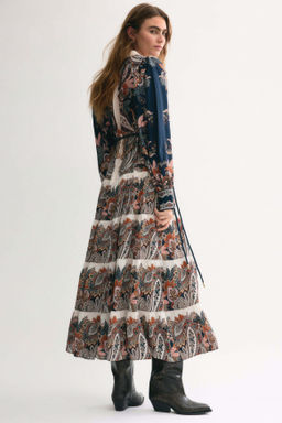 Vestido con falda escalonada - H&m фото 6