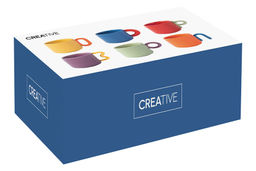 Набор кружек Creative, красный, оранжевый, жёлтый, зелёный, синий, фиолетовый, 0,1 л, 6 шт - Easy life фото 8