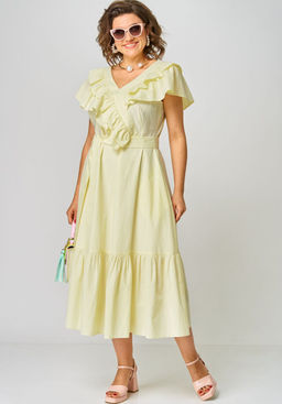 Платье EVA GRANT 7225М лимонный