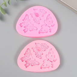 Цена за 3 шт. Молд силиконовый Рой бабочек, набор 2 части, 1?9.5?7 см