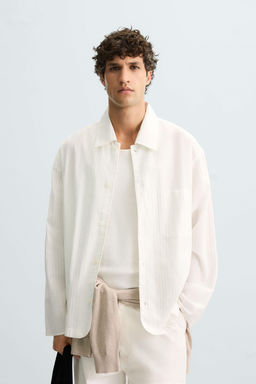 STRIPED TEXTURED SHIRT - Zara фото 11