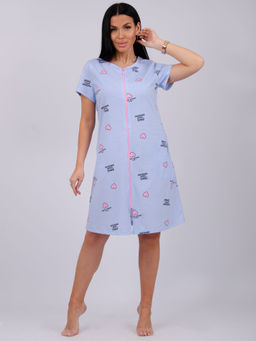 Халат Красотка 7 сердечки, трикотаж - Малина фото 7