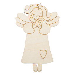 Заготовка для декорирования Mr. Carving БА-73 Подвеска Ангел фанера 5.5 х 9 х 0.3 см № 02 Ангел (6х9см.)