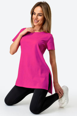 Женская удлиненная футболка с разрезами Happyfox