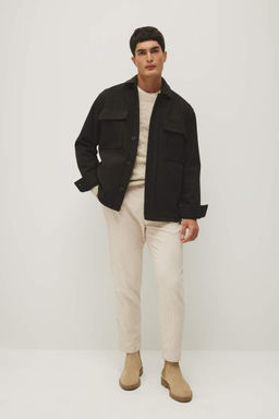 Куртка-рубашка с длинными рукавами и воротником-поло Relax Fit - Defacto фото 3