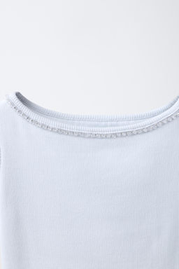 CAMISETA RIB JOYAS / Azul / Gris - Zara фото 3