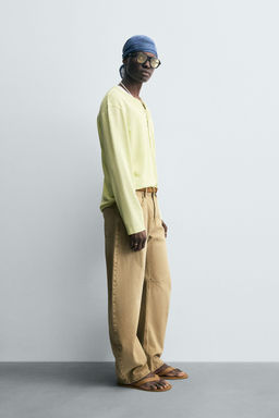 LIGHTWEIGHT BUTTON-NECK T-SHIRT - Zara фото 6