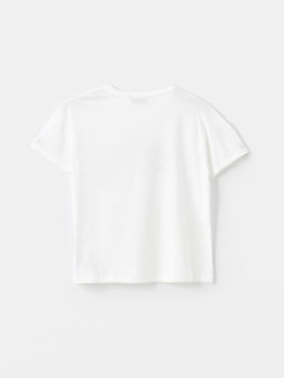 Bisiklet Yaka Bask?l? Kad?n Pijama ?st