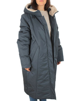 M-9029 GRAY/BLUE Пальто зимнее женское CORUSKY (верблюжья шерсть) - Фабричный китай фото 8