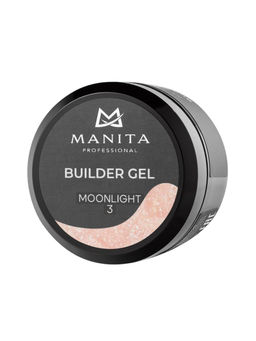 Manita Professional Гель моделирующий для ногтей с хлопьями юки / Builder Gel Moonlight №03, 15 мл