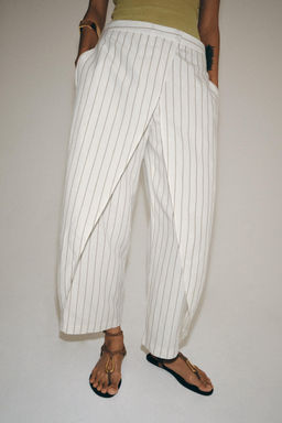 PANTAL?N PAREO RAYA CON LINO ZW COLLECTION / rayas