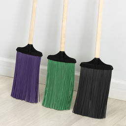 Метла полипропиленовая Плоская, с черенком, МИКС - Simaland фото 4