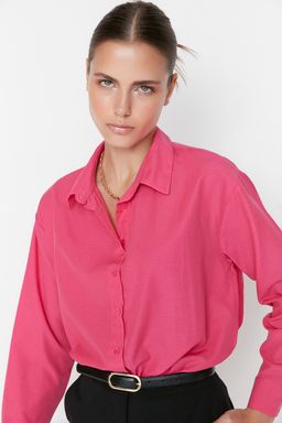 Fusya Loose Fit Pamuklu Dokuma Gomlek TWOAW20GO0107