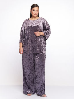 Бархатный костюм KO32511PUR64