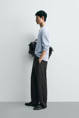 PANTAL?N FLUIDO RELAXED FIT / Marr?n - Zara фото 4