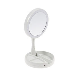 Зеркало Luazon KZ-09, подсветка, настольное, 30×16×16 см, увеличение × 10, USB, белое