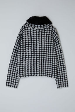 TRENDYOLMILLA Siyah Yumusak Dokulu Kurk Detayl? Mont Gorunumlu Triko H?rka TWOAW25HI00283  фото 8