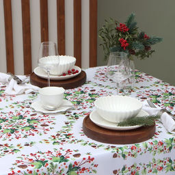 Скатерть Доляна Хвойный узор 110*145 см, 100% п/э  фото 3