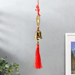 Колокольчик металл Слоны на монете, слоны на колоколе красный узел счастья 5х4х48 см - Simaland фото 4