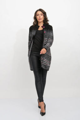 ЗЛАТА Кардиган В 1742 ст/черно-ягодный