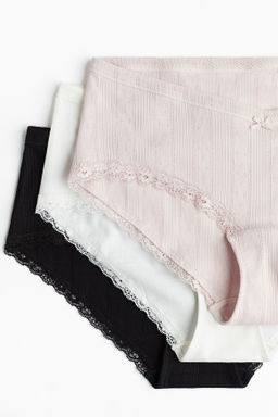 MAMA Pack de 3 bragas hipster de algod?n y encaje - H&m фото 3