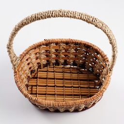 Набор корзин плетёных, 3 шт., 31×26×12/37, 26×22×11/34, 23×18×9/30 см, ротанг