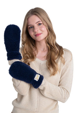 Варежки меховые на резинке ВАНИЛЬ - Woollamb фото 14