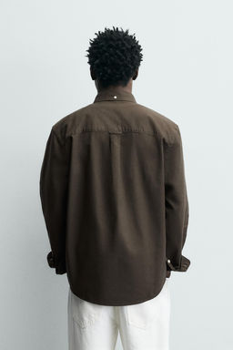 CAMISA ESTRUCTURA OXFORD / Marr?n - Zara фото 3