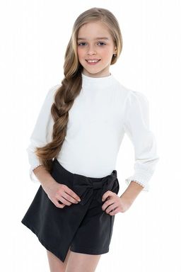 Молочная школьная блуза Mooriposh, модель 06106