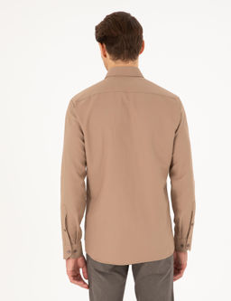 A__k Kahverengi Slim Fit Uzun Kollu G_mlek