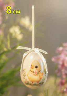 Подвеска, пасхальное яйцо, 8 см, пенопласт, Цыпленок, Interior Easter